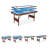 Rack Crux 55 in Folding Billiard/Pool Table (Blue 3-in-1 Multi Game)