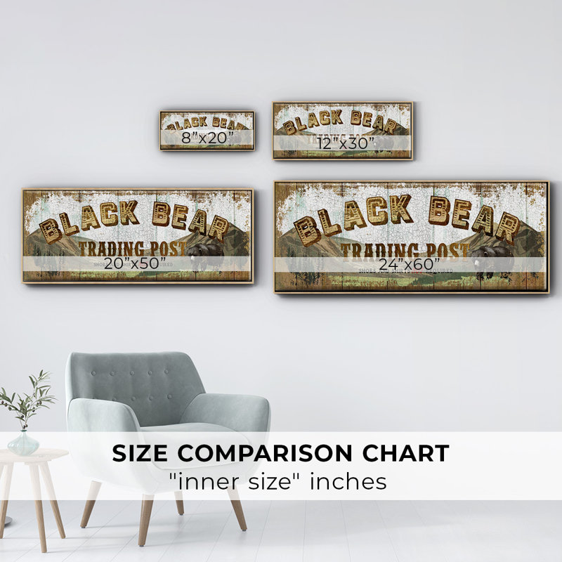 Black Bear Trading Post- Framed Canvas