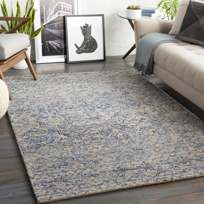 Tapis en laine touffeté à la main Dichelle Southwestern