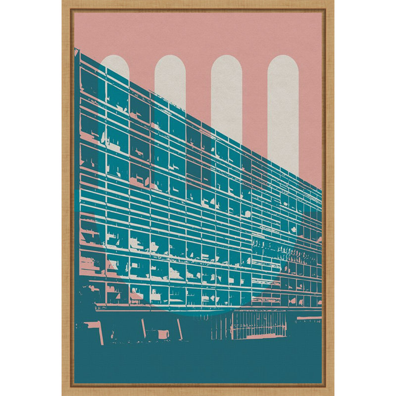 «Architecture V» par Gary William, reproduction d'art sur toile encadrée, H 23 po x l 16 po