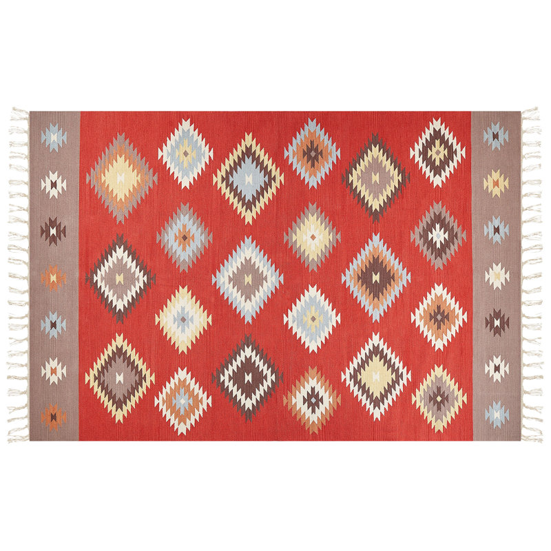 Angela Southwestern Cotton Hand Woven Area Rug, Rectangle 200 x 300cm