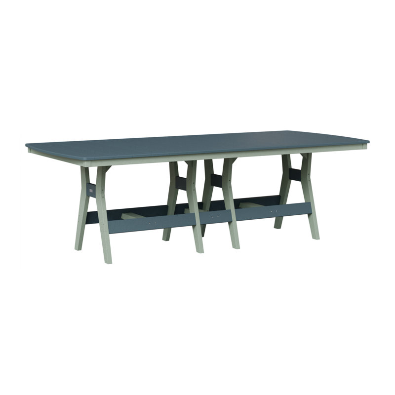 Table de bar rectangulaire 96 po Berlin Gardens Harbor, Ardoise, Écume de mer, écume de mer