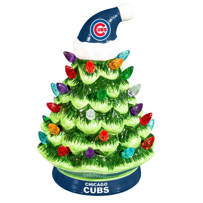 Chicago Cubs 8" LED Ceramic Christmas Tree