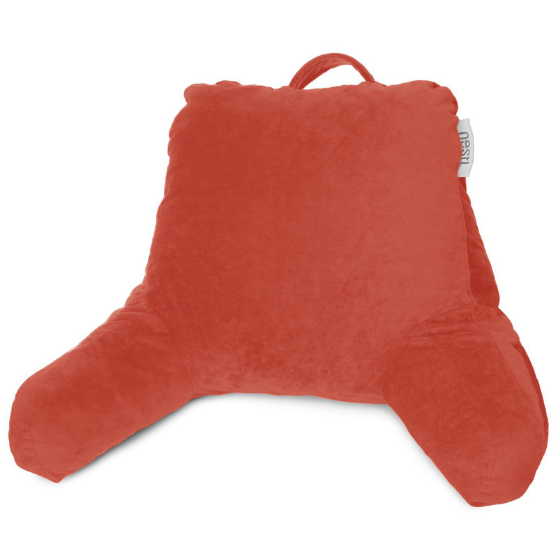 Coussin de lecture Nestl, Orange, H 14 po x l 13 po x P 8,5 po