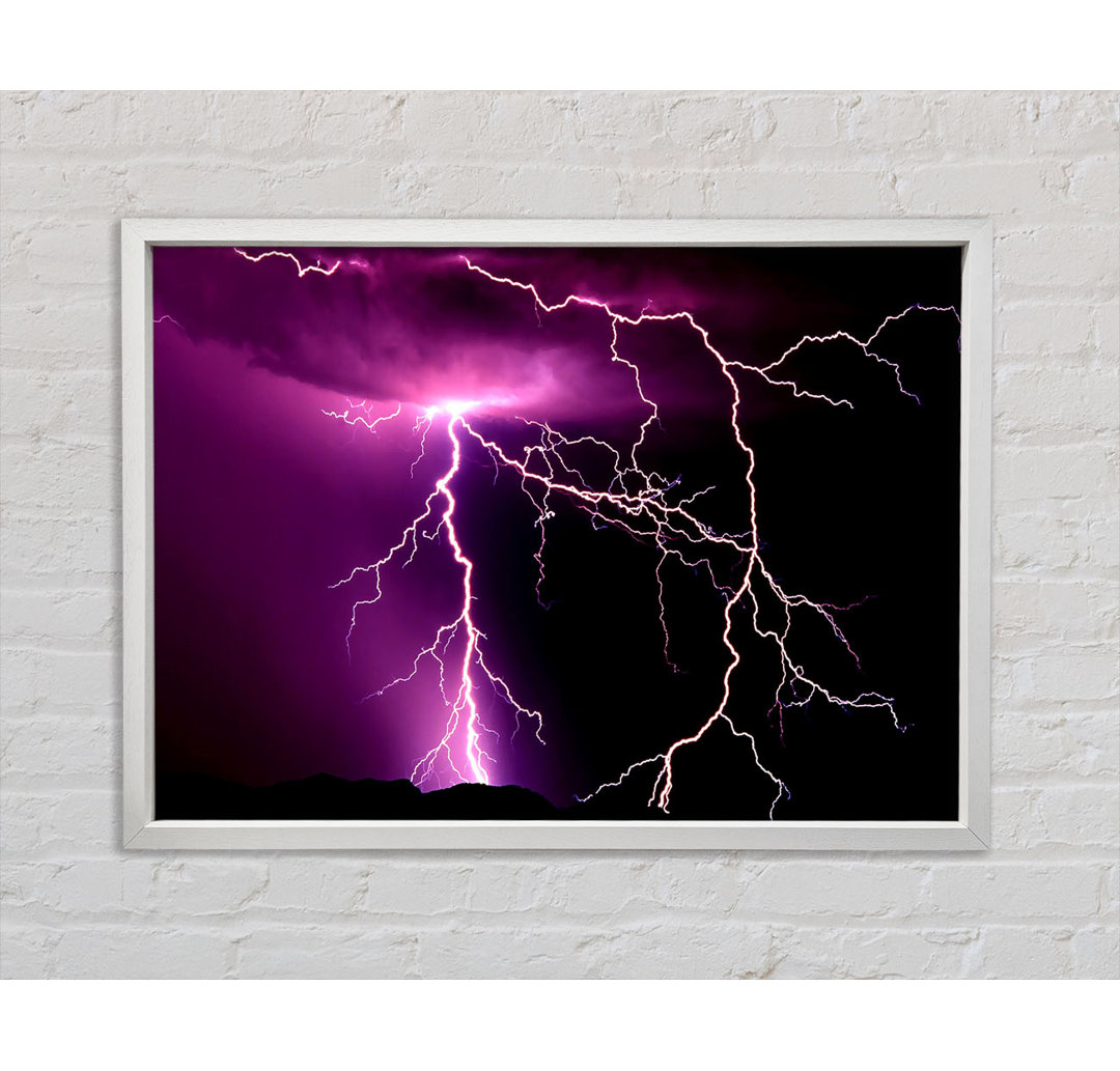 Lightning Storm - Einzelner Bilderrahmen Kunstdrucke auf Leinwand