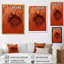 «Abstract Orange Graceful Woodland», reproduction d'art murale abstraite-799810430-799810421