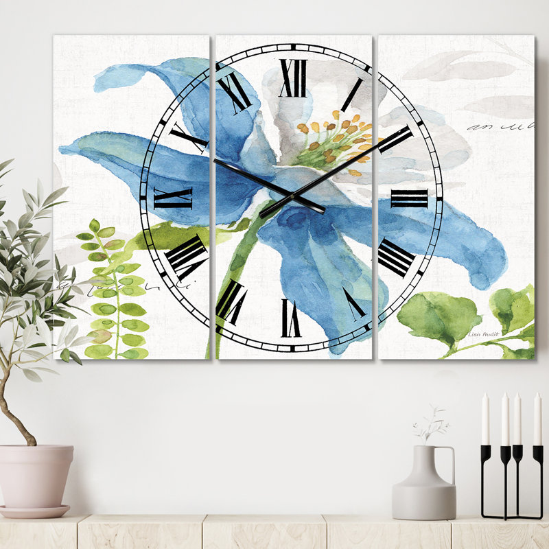 Horloge murale traditionnelle Blue Columbine