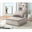 Chaise longue sans accoudoirs en velours gris clair Aveline-1697345617