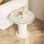 Cream White Round Side Table, End Table, Versatile Sofa Table