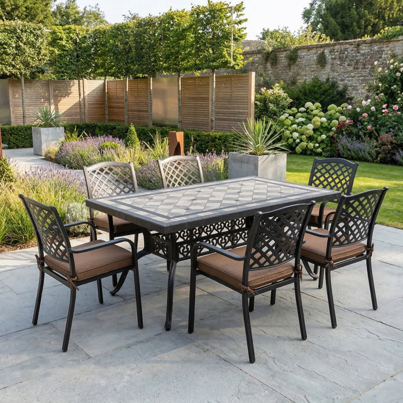 6 - Person Patio Dining Set with Rectangular Table