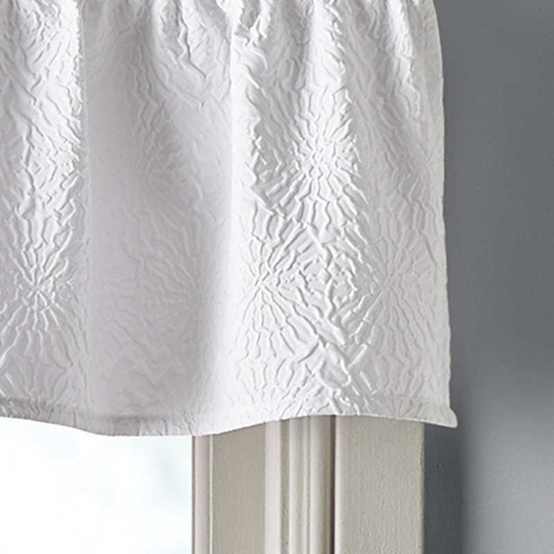 Cantonnière à motif floral DKY, Blanc