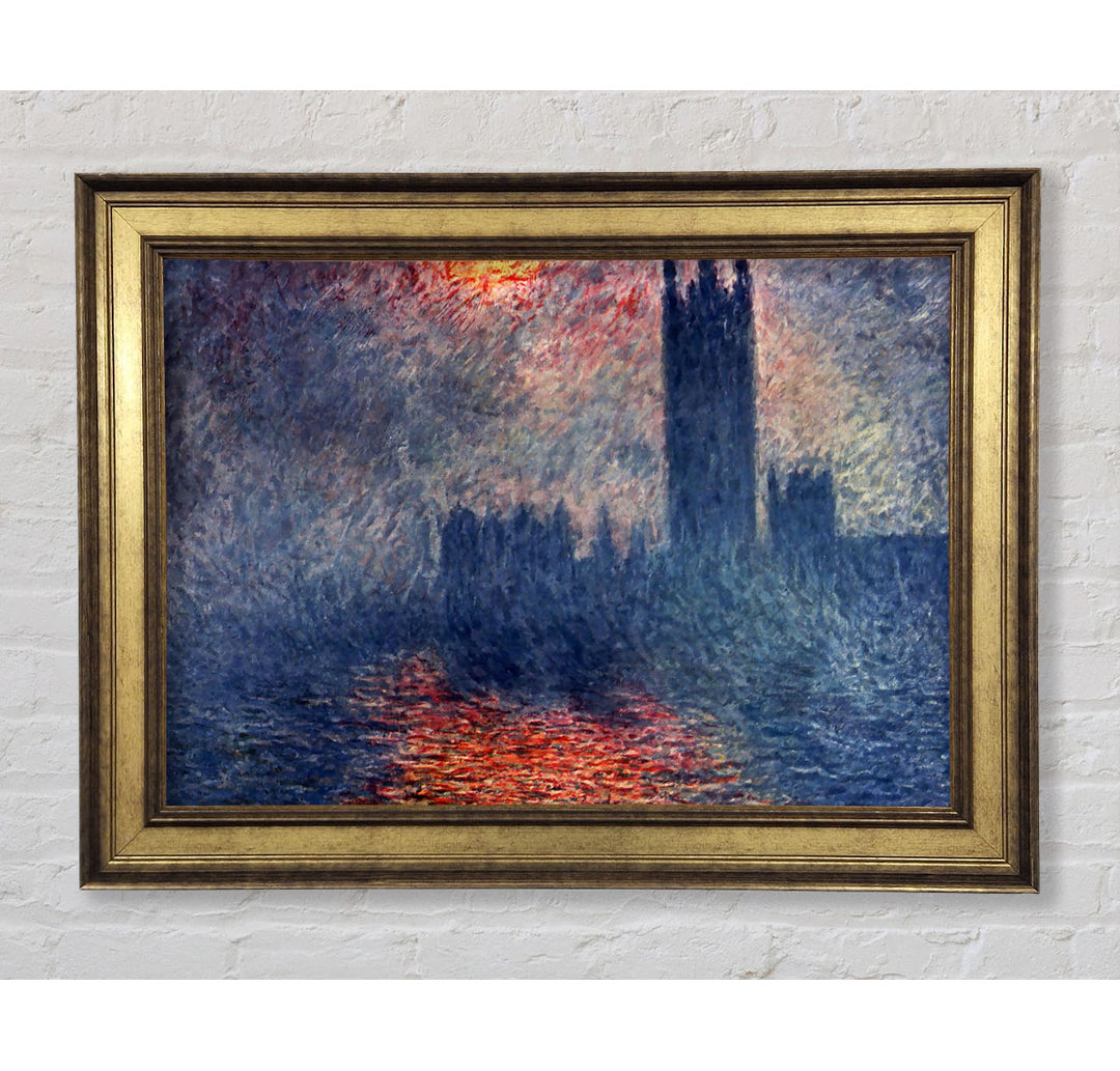 Das Parlament in London von Monet - Einzelne Bilderrahmen Kunstdrucke