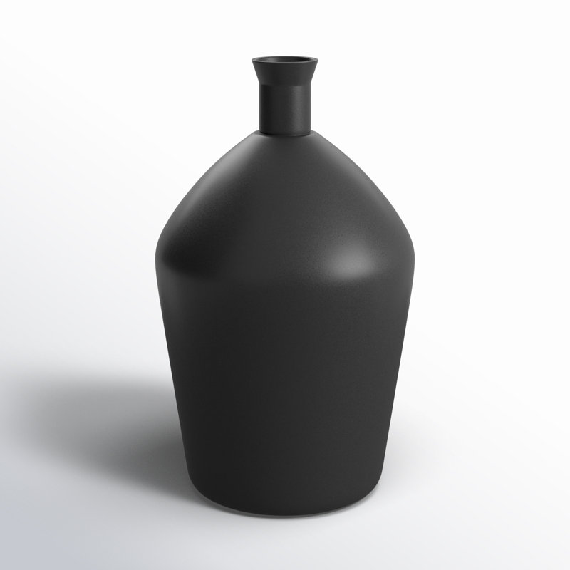 Arniyah Hand-Blown Glass Table Vase, Black