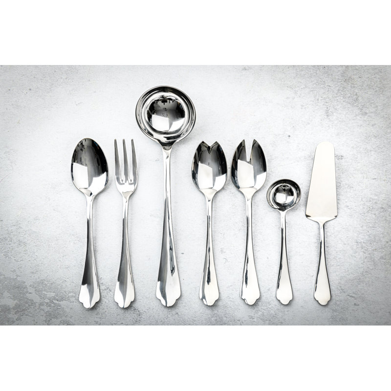 Dolce Vita 7 Piece Stainless Steel Hostess Set, Silver