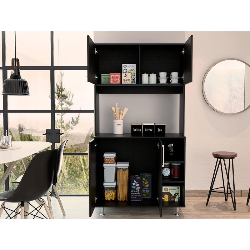 Garde-manger Bayshore à 3 tablettes Wengue, Black