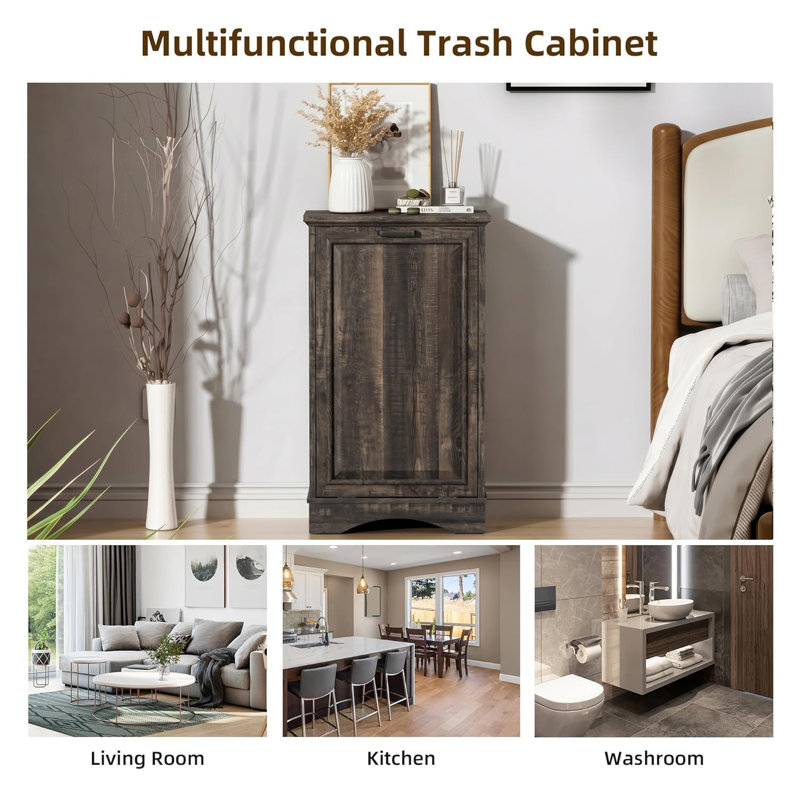 13 gallons Tilt Out Trash Out, black
