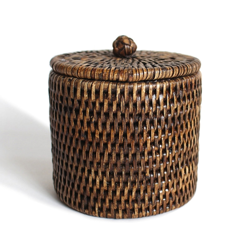 Bathroom Storage Container, Antique Brown