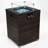 Wicker Fire Pit With Glass Wind Guard