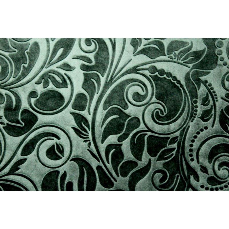 Tissu en velours Brocade Scroll, matériau gaufré pour revêtement, draperie, housses, nappes,, Forêt