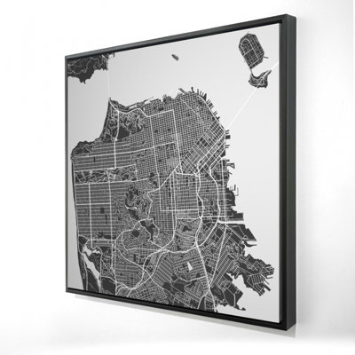San Francisco City Plan Print On Canvas