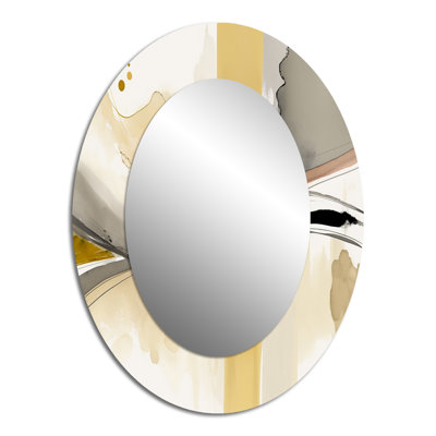 Miroir mural moderne jaune Touched By Mustard