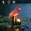 Statue de jardin flamant rose en résine avec projecteur, figurine d'extérieur 10 po pour sentier de jardin