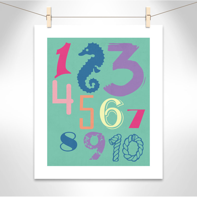 Décoration murale 123 pour enfants, H 24 po x l 20 po x P 1 po, Papier