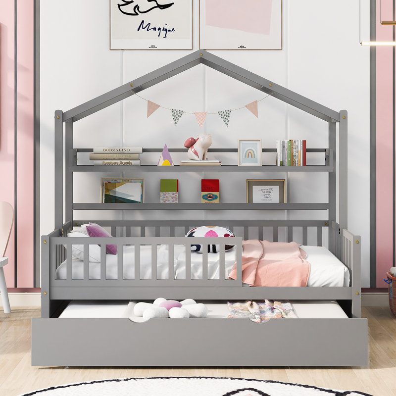 Syosset Kids Twin with Trundle, Gray