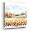 Art mural en verre épique «Countryside Autumn Barn 1» par Nicole DeCamp, 12 po x 12 po