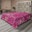 Rose vif / motif floral magenta foncé