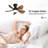Kemp 29" 5-ABS-Blade Small Classic Ceiling Fan with LED Lights and Remote-407609325