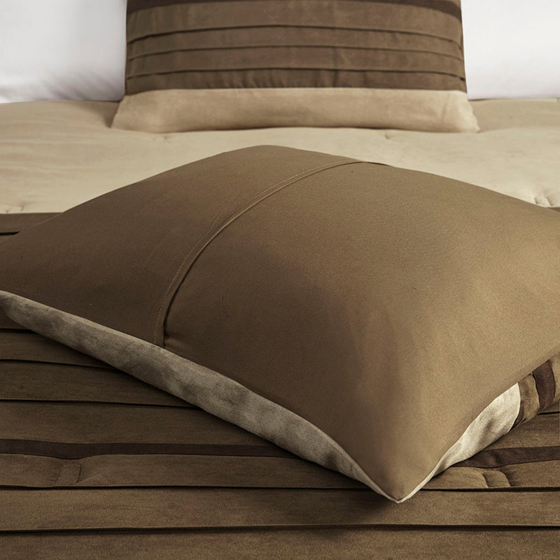 7 PC Pieced Comforter Set Natural
