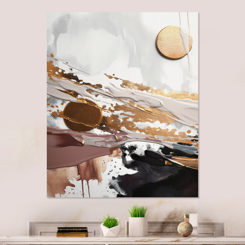 Décoration murale lignes métalliques, H 40 po x l 30 po x P 1 po