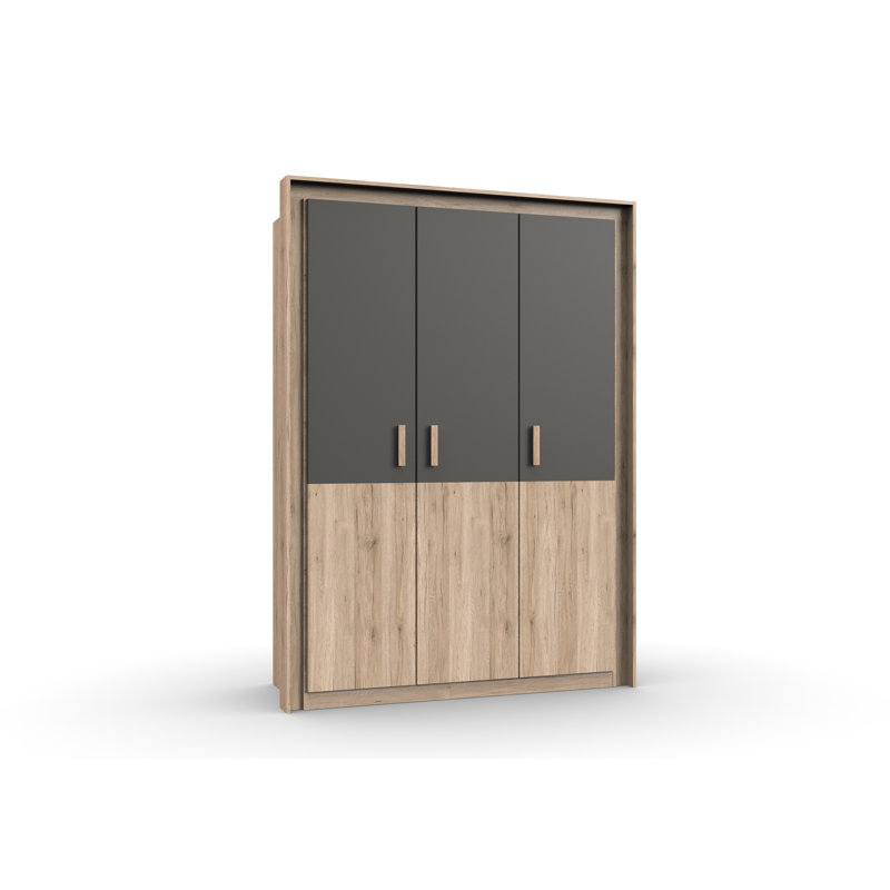 Talley 3 Door Wardrobe, White