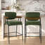 Tabouret de bar enveloppant en noyer avec siège rembourré-418163246