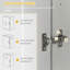 Armoire autoportante avec portes et tiroir Modern Kitchen Pantry, étagère réglable, gris