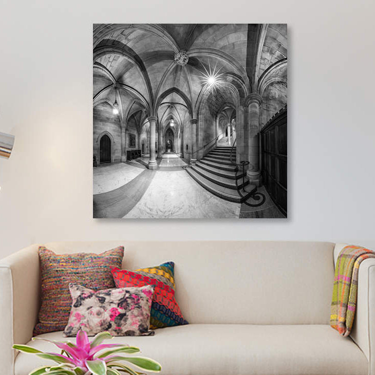 « undercroft », impression sur toile, H 18 po x l 18 po x P 1,5 po, Toile tendue, Pas de tapis
