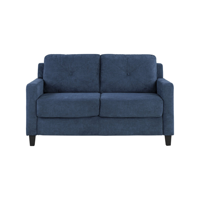Chenille 2 Seater Loveseat, Navy