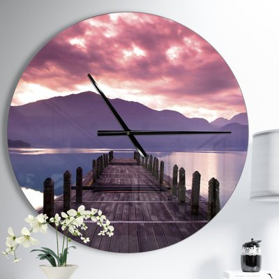 Beautiful Spring Sea at Morning - Horloge murale moderne