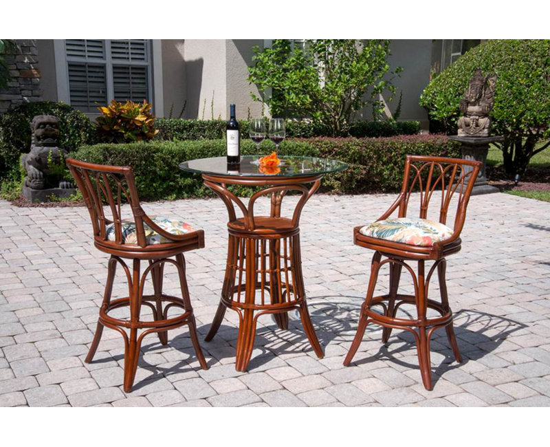 Tabouret tournant 30 "Chanavia, Terre de Sienne, Coucher de soleil de Tuvalu