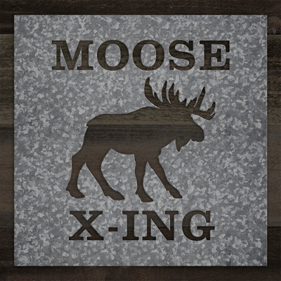 Moose X-Ing - Wrapped Canvas Print