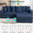 4-Piece Upholstered Modern Modular Sofa Loveseat With Ottoman-1018353869