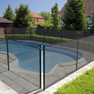 Removable Pool Safety Fence, Heavy-Duty PVC Mesh with Stainless Steel Feet for Easy DIY Installation, Protects Kids & Pets - 4 FT