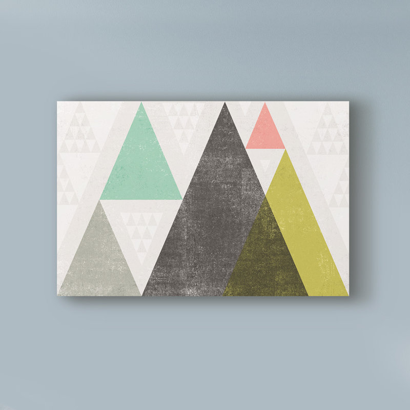 Art sur toile Guarani «Mod Triangles I», H 12 po x l 19 po x P 2 po
