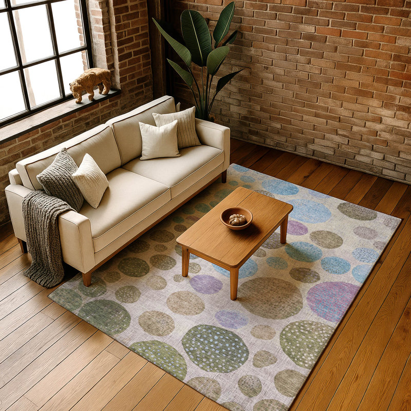 Premium Machine Washable Mayfield AMF1899 Geometric Rug, Rectangle 3' x 5'