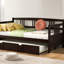 Lit plateforme simple en bois massif avec lit gigogne Red Barrel Studio®-1682263227