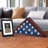 Small Flag Display Case for Memorial Service - Fits Folded 3x5" Flag - Elegant Military Flag Display Case - Plexiglass Cover-112950974