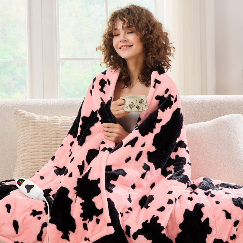 Jeté chauffant Cow, Jeté, Rose clair