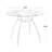Pavon Round Glass Top Metal Base Dining Table