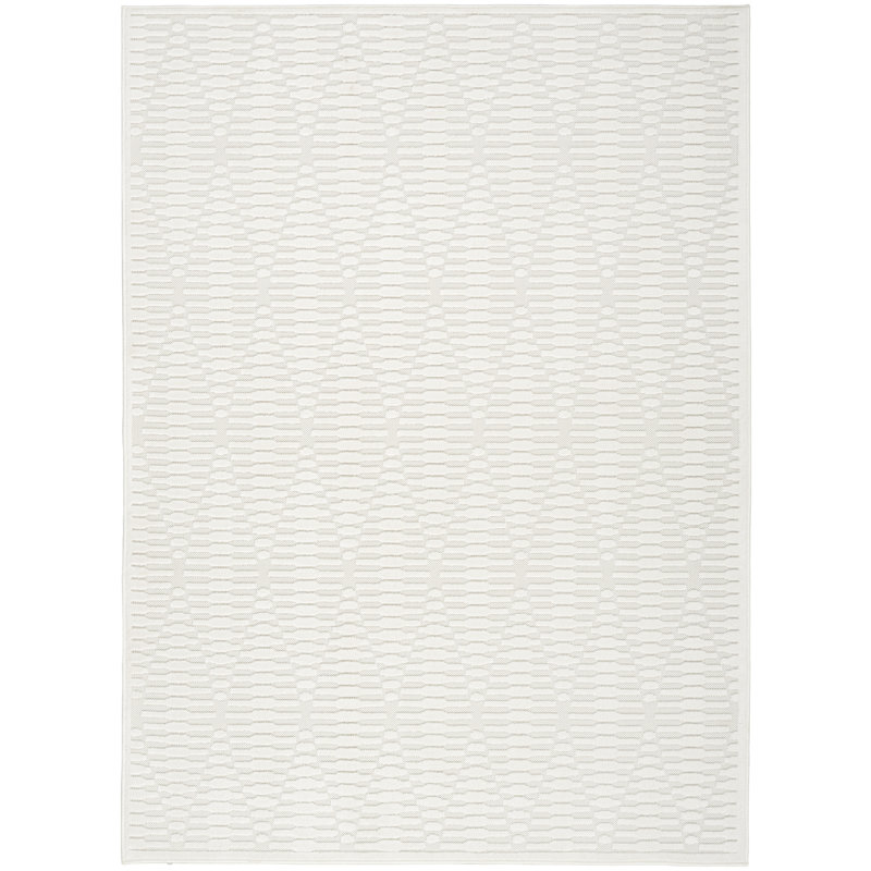 Tapis géométrique ivoire 7 pi x 9 pi